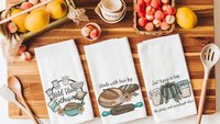 wild flour enthusiast baking kitchen towels for bridal shower, cottage bakery bread baker merch, sourdough mama sourdough kitchen decor
