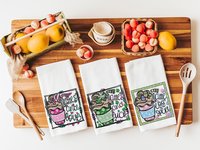 Lattes and Love Valentine Kitchen or Hand Towel, 16x24