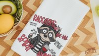 spirit animal funny kitchen towels for women, sarcastic gifts for her, raccoon kitchen hand towels for bathroom, raccoon gifts, sassy