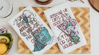 spring cleaning funny kitchen towels for women, spring decor for home, stay at home mom gifts from daughter home decor, cute kitchen hand