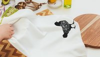 floral chicken kitchen towels for Spring, black and white farmhouse kitchen decor, cute chicken gifts for women, chicken mom gift, flower