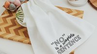 no is a complete sentence funny kitchen towels for women, strong women gifts, sarcastic kitchen hand towels for bathroom, female empowerment
