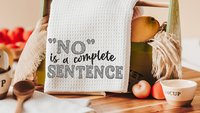 no is a complete sentence funny kitchen towels for women, strong women gifts, sarcastic kitchen hand towels for bathroom, female empowerment