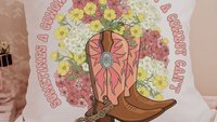 cowgirl throw pillow for couch, girl power gifts, country western nursery decor girl, female empowerment reading nook pillow, country girl