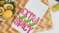 extra spicy funny kitchen towels for women, foodie gift, jalapeno pepper hand towels for bathroom, Cinco de Mayo decor, fiesta bachelorette