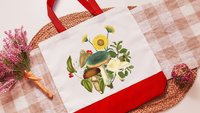 mushroom tote bag for women, reusable grocery bag, eco friendly Christmas gifts for best friend, fungi gifts, cottagecore bag, library tote