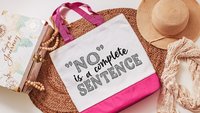 no is a complete sentence feminist tote bag for books, strong women gifts, reusable shopping bag, female empowerment gifts, best friend