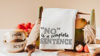 no is a complete sentence funny kitchen towels for women, strong women gifts, sarcastic kitchen hand towels for bathroom, female empowerment