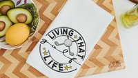 living that sports mom life golf kitchen towels fun golf towels for women, golf gifts for her, lady golfer gifts, golf hand towel, Mothers