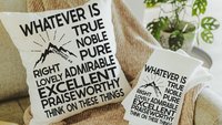 whatever is true Philippians 4:8 kitchen towels for gifts for friends, godfather gifts, Bible verse hand towels for church, Christian gifts