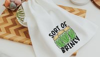 pickle towel, pickle lover gift, bathroom hand towels funny kitchen towel cute kitchen decor, pickle gifts for women, best gifts for new