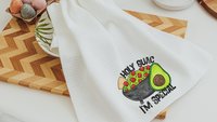 holy guacamole fiesta kitchen towels funny kitchen decor, foodie gift, sassy kitchen dish towels, sarcastic gifts for friends, taco Tuesday