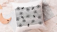 black and white bee throw pillows for kids reading nook pillow, honey bee baby shower gifts, bumble bee nursery decor, cute bee gifts for