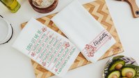 personalized women of the Bible floral kitchen towels for friends, Christian Christmas gifts for godmother, religious kitchen decor, faith