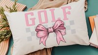 pink bow golf towels for women, golf mom era coquette hand towels for sports, lady golfer towel, golfing gifts for girls, cute golf gifts