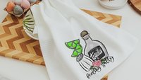 feeling salty funny kitchen towels for Mom, tequila gifts for women, bar cart accessories, margarita bar decor, 21st birthday gift for her
