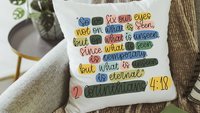 2 Corinthians 4 18 faith throw pillow & towel