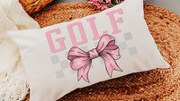 pink bow golf towels for women, golf mom era coquette hand towels for sports, lady golfer towel, golfing gifts for girls, cute golf gifts