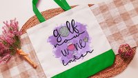 golf tote bag for friends, golf mom Mothers day gifts for golfers, funny golf gifts for her, wine gifts for women, reusable shopping bag