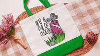 life is full of important choices golf tote bag for women, reusable shopping bag, cute golf gifts for her, lady golfer golfing tournament