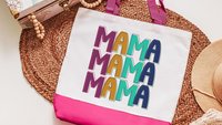mama mama mama tote bags for moms, first time mom gifts from sister, funny mom bag for church, best gifts for her, bonus mom birthday gifts