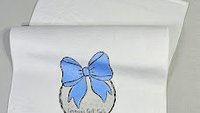 personalized golf towel with grommet, blue coquette bow golf bag towel for women, cute golf gifts for her, lady golfer gifts, ball towel