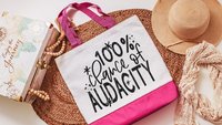 the audacity funny tote bag for women, reusable shopping bag, sarcastic gift for friends, sassy tote bag for summer, best friend birthday