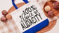 the audacity funny tote bag for women, reusable shopping bag, sarcastic gift for friends, sassy tote bag for summer, best friend birthday