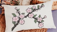 cherry blossom floral kitchen towels for gifts, Japanese aesthetic Japandi kitchen decor, bridal shower gift for bride to be, Sakura flower