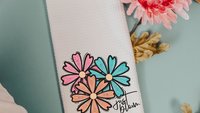 just bloom floral kitchen towels for cooks, colorful daisy kitchen dish towels, plant mom gift, cute flower hand towels for powder room