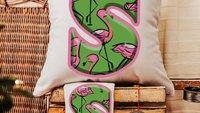 personalized initial kitchen towels decorative hand towel for bathroom, flamingo kitchen decor, beach house hostess gift for women, tropical