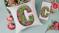 personalized initial kitchen towels decorative hand towel for bathroom, flamingo kitchen decor, beach house hostess gift for women, tropical