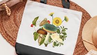 mushroom tote bag for women, reusable grocery bag, eco friendly Christmas gifts for best friend, fungi gifts, cottagecore bag, library tote