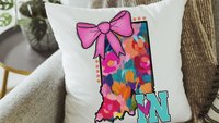 Kansas throw pillows for couch trendy dorm decor for college girls, pink coquette bow kitchen towels for gifts, first apartment gift set for