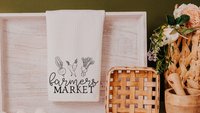 farm sweet farm kitchen towels, farmhouse ish funny kitchen decor, urban farmgirl trad mom gifts for Mothers day gifts for gardeners, fresh