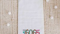 personalized golf towel with grommet, custom zip code towels golf accessories, golfing gifts for women, cute golf retirement gifts for her