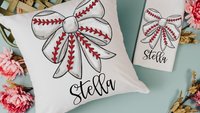 personalized little sister biggest fan baseball Christmas ornament handmade, baseball mom coquette ornaments wood, girly baseball cheer gift