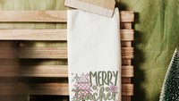 merry teacher mauve Christmas lumbar pillows for chair, moss green Christmas decor for indoors, cute Christmas gifts for teachers, stocking