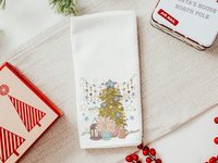 tis the season Christmas kitchen towels set of 3, RV Christmas decor, pink Christmas decorations, Christmas bathroom towels, Christmas gifts