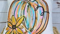 watercolor pumpkin pillow for sofa, boho pumpkin kitchen towels, fall decorations for home farmhouse pillow, Thanksgiving decor, best seller