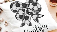personalized soccer coquette kitchen towels for gifts, soccer bathroom decor, soccer gifts for kids, soccer senior gifts for girls, rally