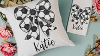 personalized soccer coquette kitchen towels for gifts, soccer bathroom decor, soccer gifts for kids, soccer senior gifts for girls, rally