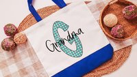 personalized initial tote bag with name, custom beach bag for teens, cute flamingo gifts for her, destination wedding bridesmaid gifts, best