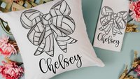 personalized volleyball coquette volleyball throw pillow for dorm, volleyball hand towels, cute volleyball senior gifts for girls, rally