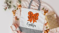 personalized girly basketball tote bag for books, cute basketball senior gifts for girls, unique gifts for teenage girls, game day tote