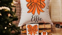 personalized girly basketball throw pillow for bed cute basketball gifts for girls, basketball coquette room decor, basketball kitchen towel