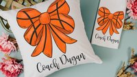 personalized basketball coquette kitchen towels with name, rally towel, girly basketball senior gifts for girls, cute basketball gifts for