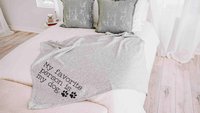 my favorite person is my dog throw blanket for bed, cozy birthday gifts for dog lovers, snuggle blanket dog mom gifts, cute dog gifts for