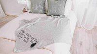 my favorite person is my cat throw blanket for bed, cozy Christmas gifts for cat lovers, snuggle blanket 50x60, cat mom blanket, cute cat