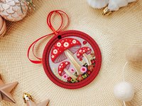Red Toadstool Ornament or Car Charm